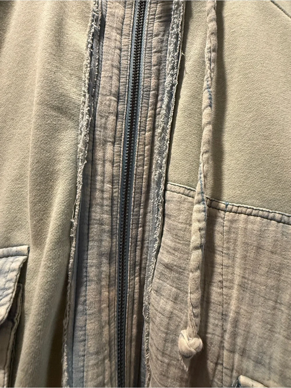 Oli & Hali Light Sage Zip-Front Hooded Bomber Jacket
